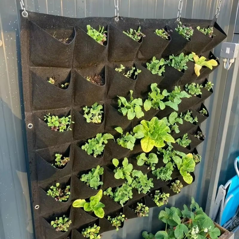 Agriculture Vertical Farming - กระถางปลูกต้นไม้แบบแขวนหลายช่องสีเขียว สำหรับปลูกผัก ผลไม้ ดอกไม้ แบบแขวนผนัง