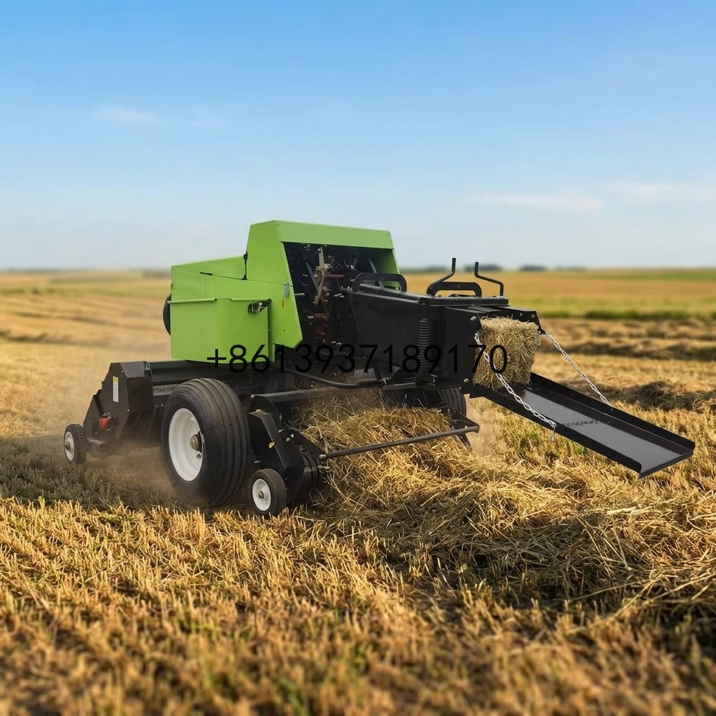 Silage Baler Machine - เครื่องอัดฟางสี่เหลี่ยมสำหรับใช้ในฟาร์ม อุปกรณ์อัดหญ้าแห้งขนาดเล็กกะทัดรัด