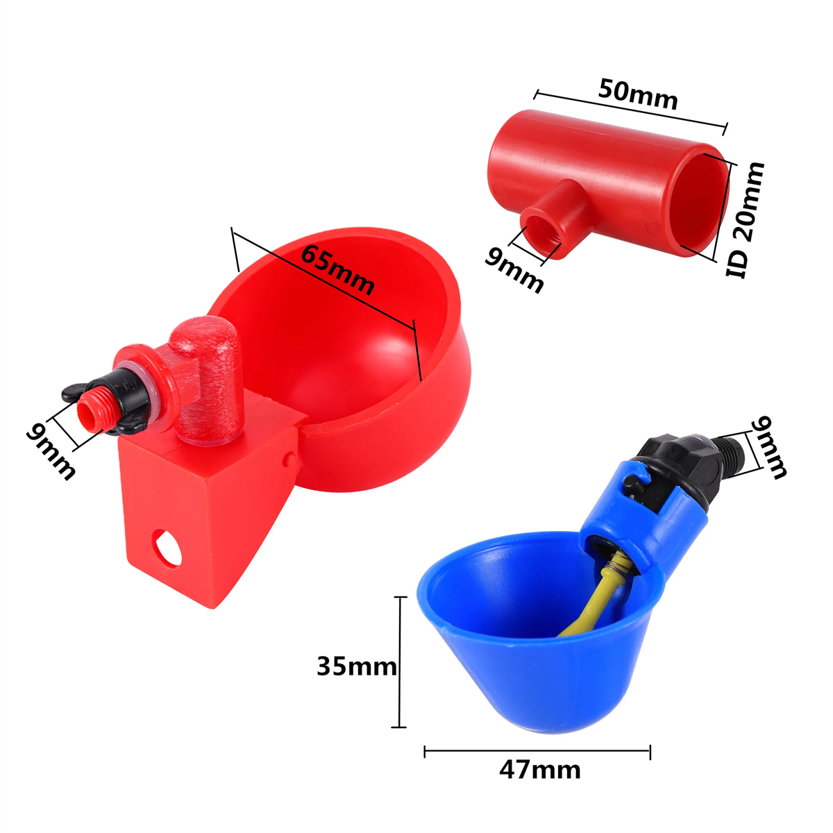 9 มม.อินเทอร์เฟซสัตว์ปีกอัตโนม - Chicken Nipple Drinker บทวิจารณ์และราคา