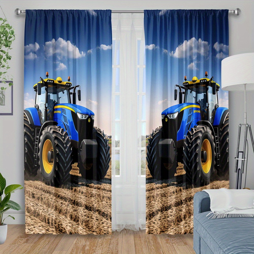 ผ้าม่านรถแทรกเตอร์สีน้ำเงิน, ผ - Agriculture Farming For Kids บทวิจารณ์และราคา