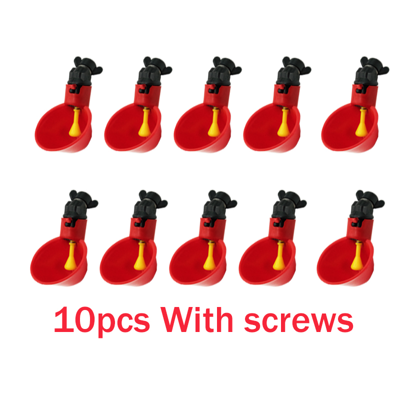 10 ชิ้นไก่นกกระทาแขวนถ้วยน้ําจ - Chicken Nipple Drinker บทวิจารณ์และราคา