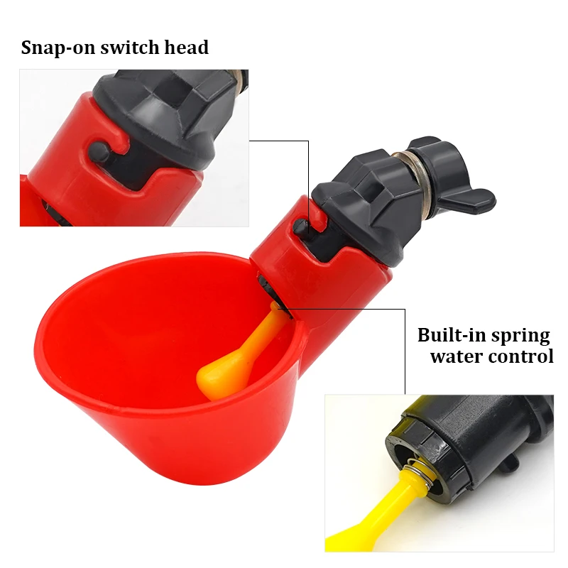 6-36 ชิ้นไก่นกกระทาแขวนถ้วยน้ํ - Chicken Nipple Drinker บทวิจารณ์และราคา