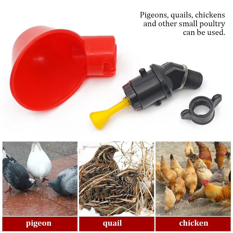 6-36 ชิ้นไก่นกกระทาแขวนถ้วยน้ํ - Chicken Nipple Drinker บทวิจารณ์และราคา
